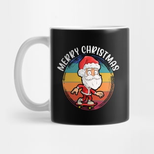 Santa Skateboarder Happy Christmas Merry Christmas Christmas Event Christmas Present Gift for Family for Dad for Mom for Friends for Kids Mug